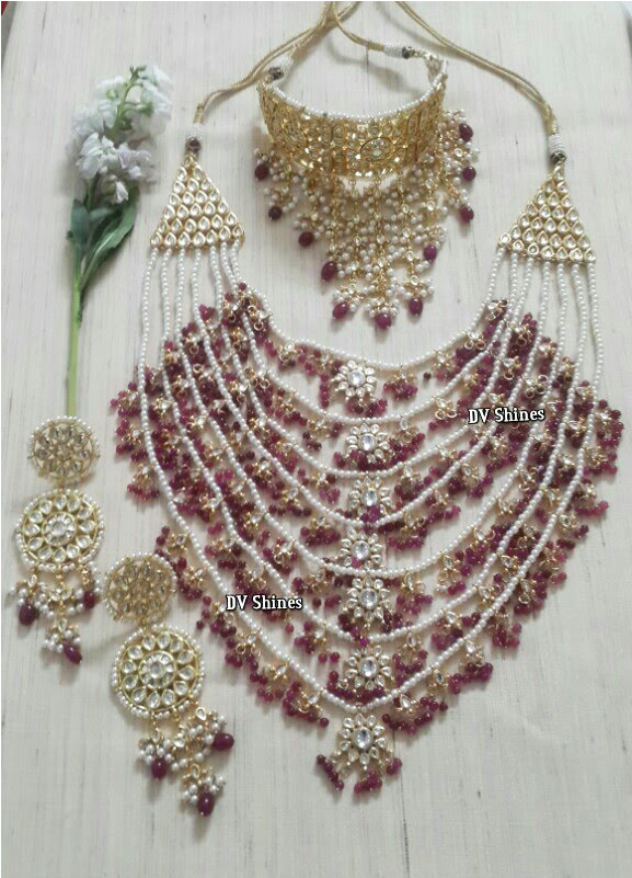 High Quality Kundan Necklace, Kundan Jewelry,kundan - Necklace (800x800), Png Download