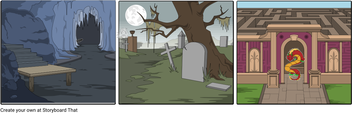 Scenery - Cartoon (1164x385), Png Download