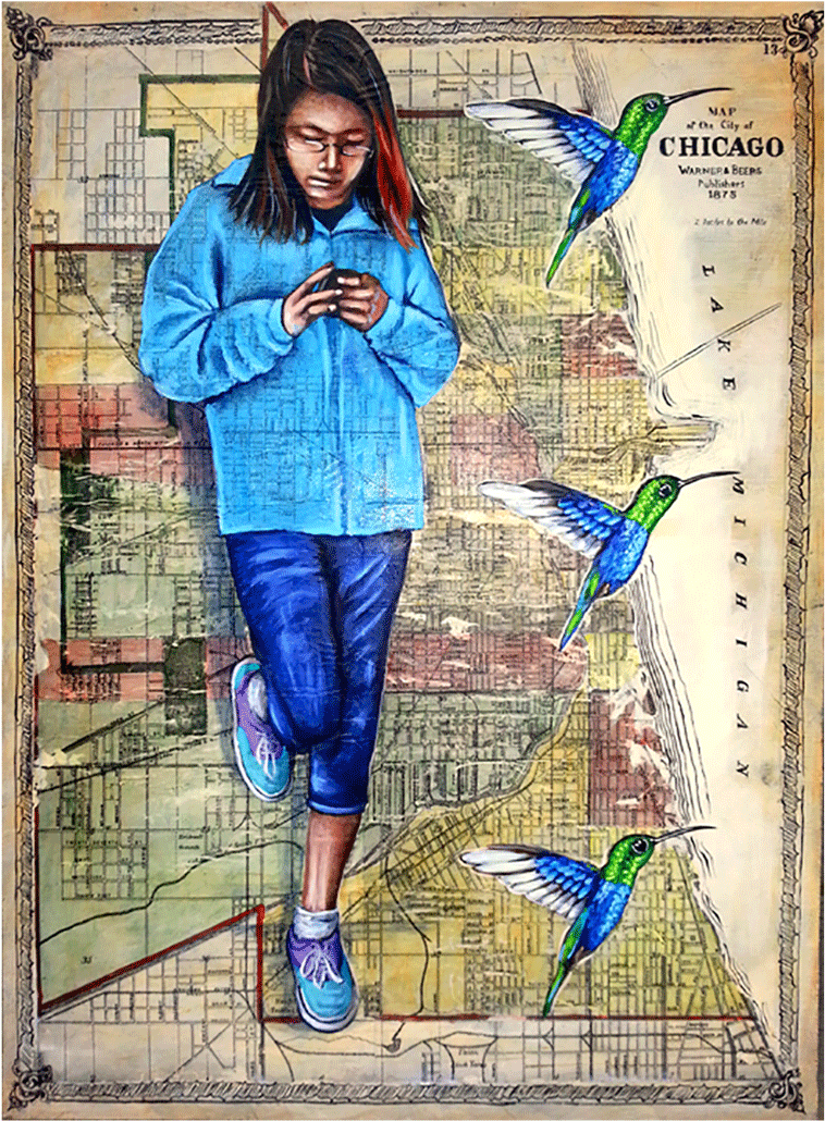 Welcome Message, Acrylic On Board By Chris Pappan - Visual Arts (1200x1200), Png Download