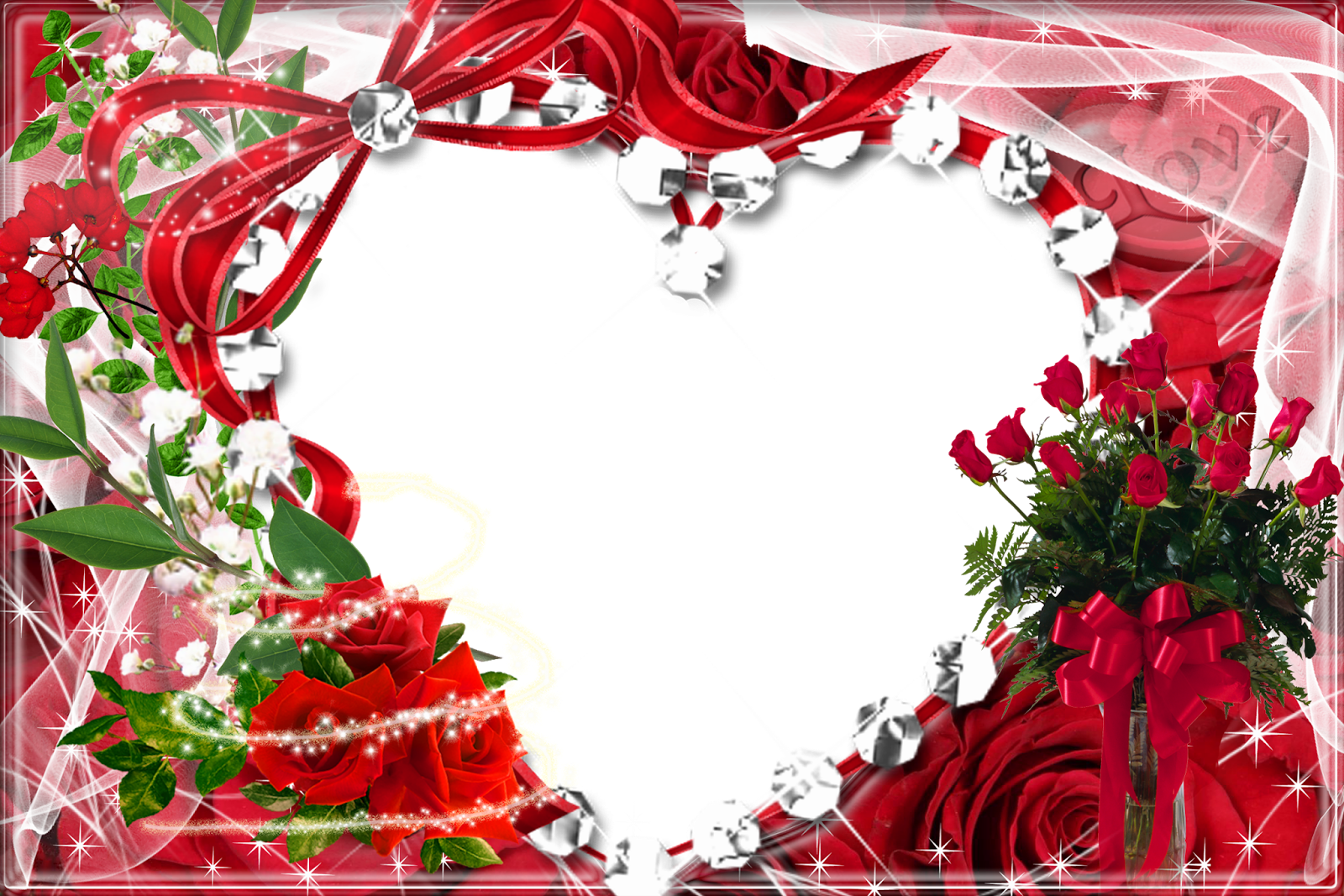Eyewear Gallery Facebook - Transparent Roses Frame (1600x1067), Png Download