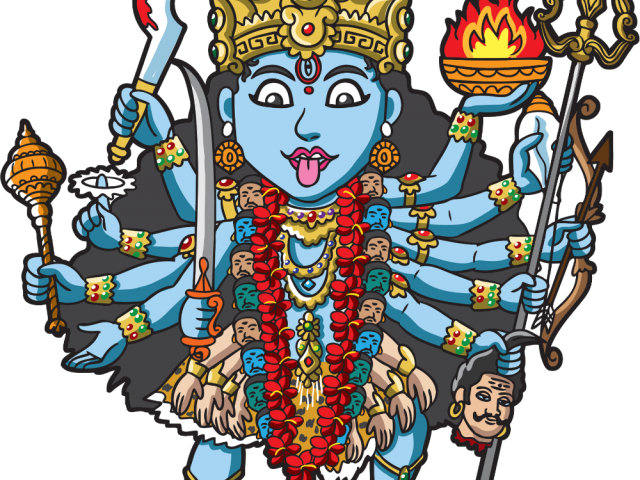 Gods Clipart Devi - Kali Hindu Goddess Cartoon (640x480), Png Download