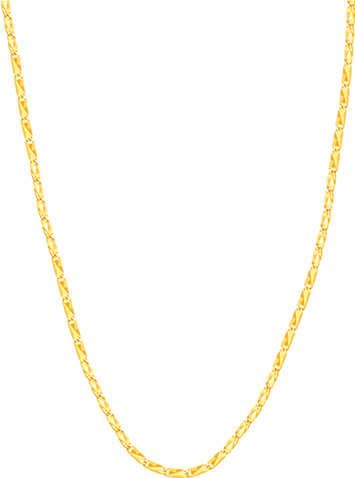 Chandra Jewellers 22k Yellow Gold Chain - Simple Gold Chains Designs For Girls (1000x1000), Png Download