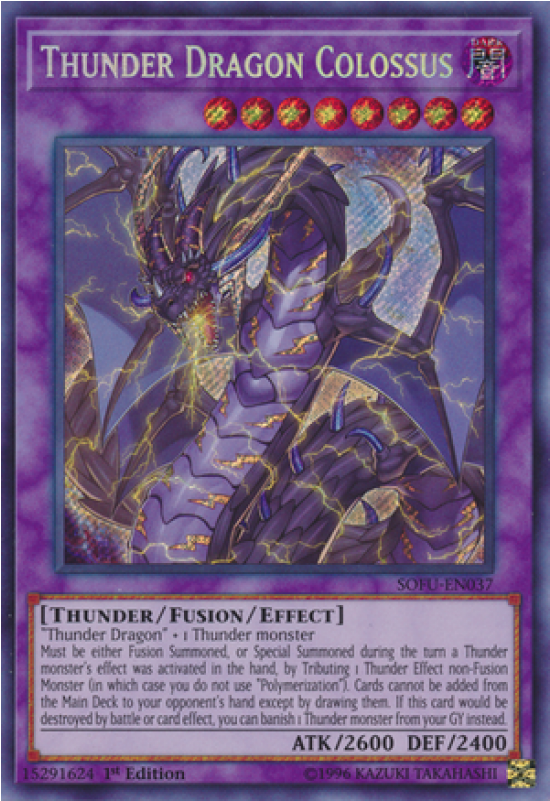Out Of Stock Sofu-en037 - Yugioh Thunder Dragon Colossus (800x800), Png Download