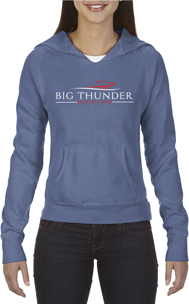 Big Thunder Marine Women's Hooded Sweatshirt - Comfort Colors (1200x1200), Png Download