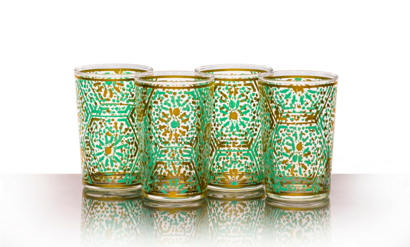 Moroccan Djouba Green Tea Glasses - Porcelain (800x1000), Png Download