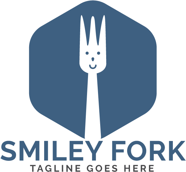 Smiley Fork Logo Design - Emblem (1500x1000), Png Download