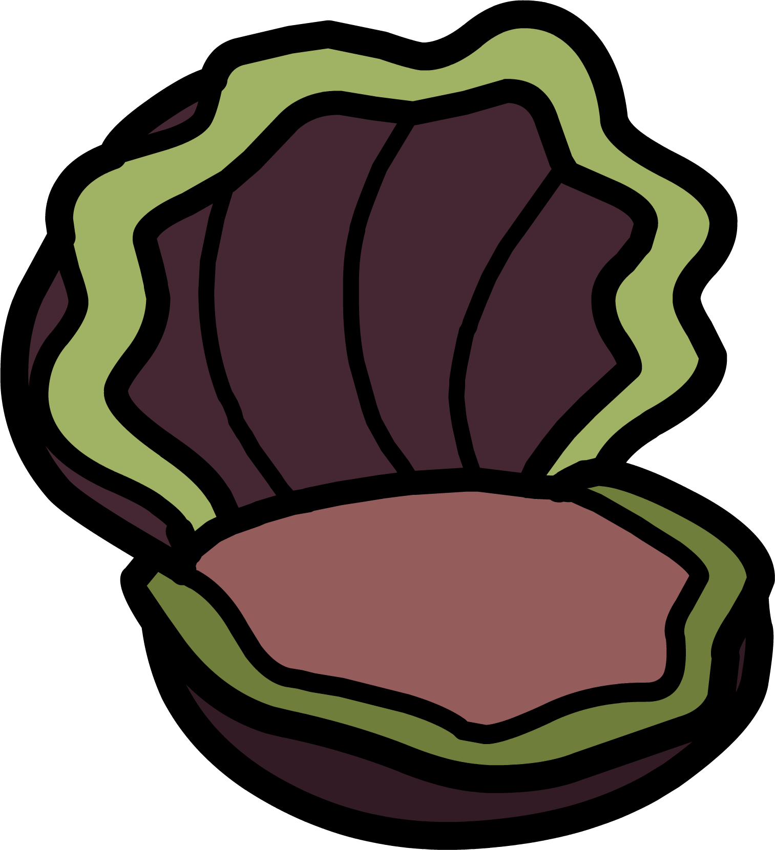 Clam Chair - Club Penguin Sillas (1513x1661), Png Download