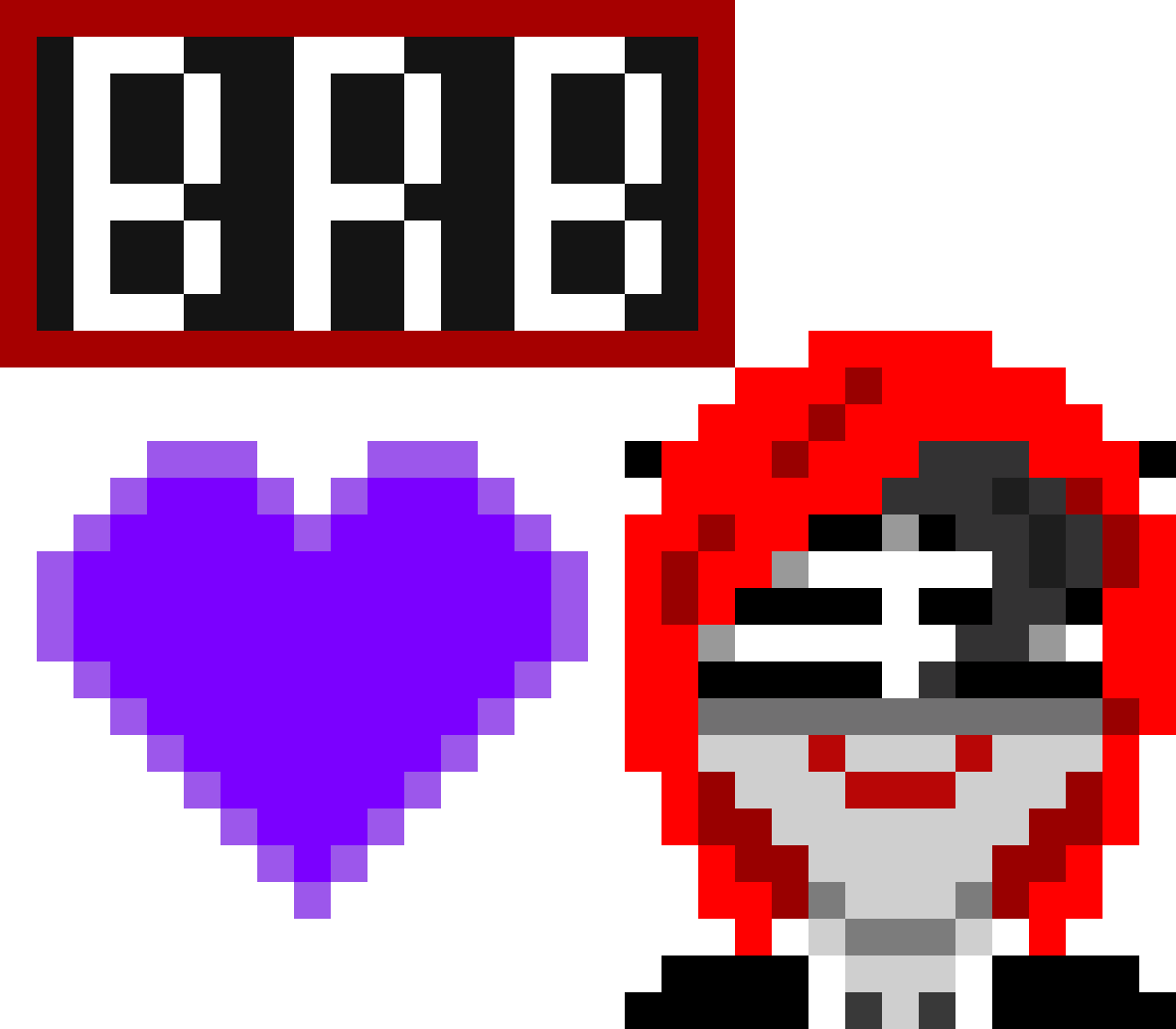 Unicornjubs Brb - Heartless Pixel Art (1184x1036), Png Download