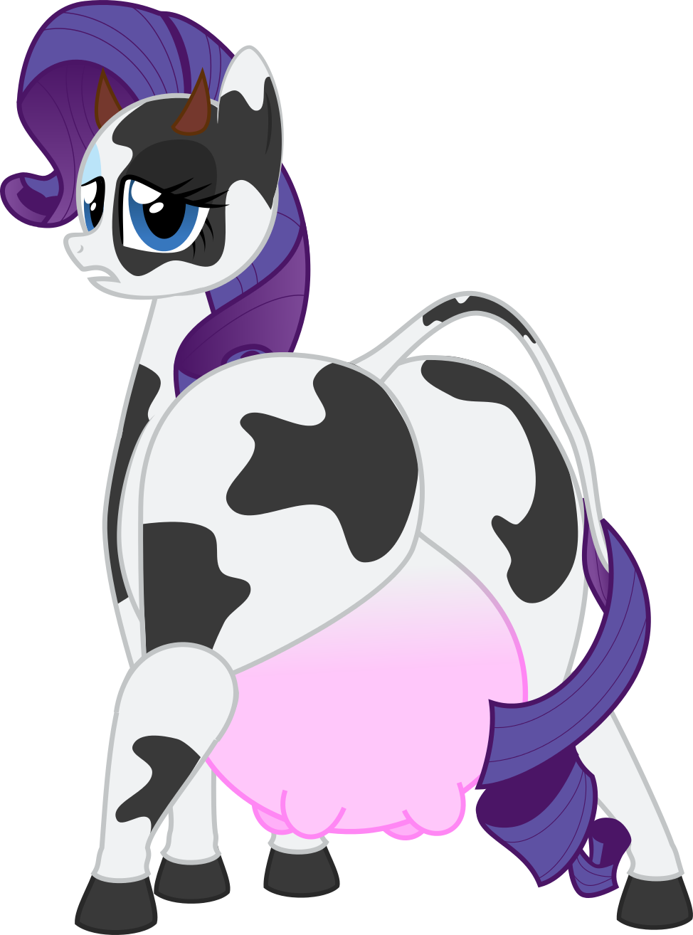 Cow, Cowified, Female, Looking At You, Plot, Questionable, - Cartoon (974x1314), Png Download