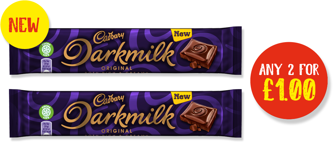 Dairy Milk Darkmilk 35g 49g11 March - Chocolate (1200x828), Png Download