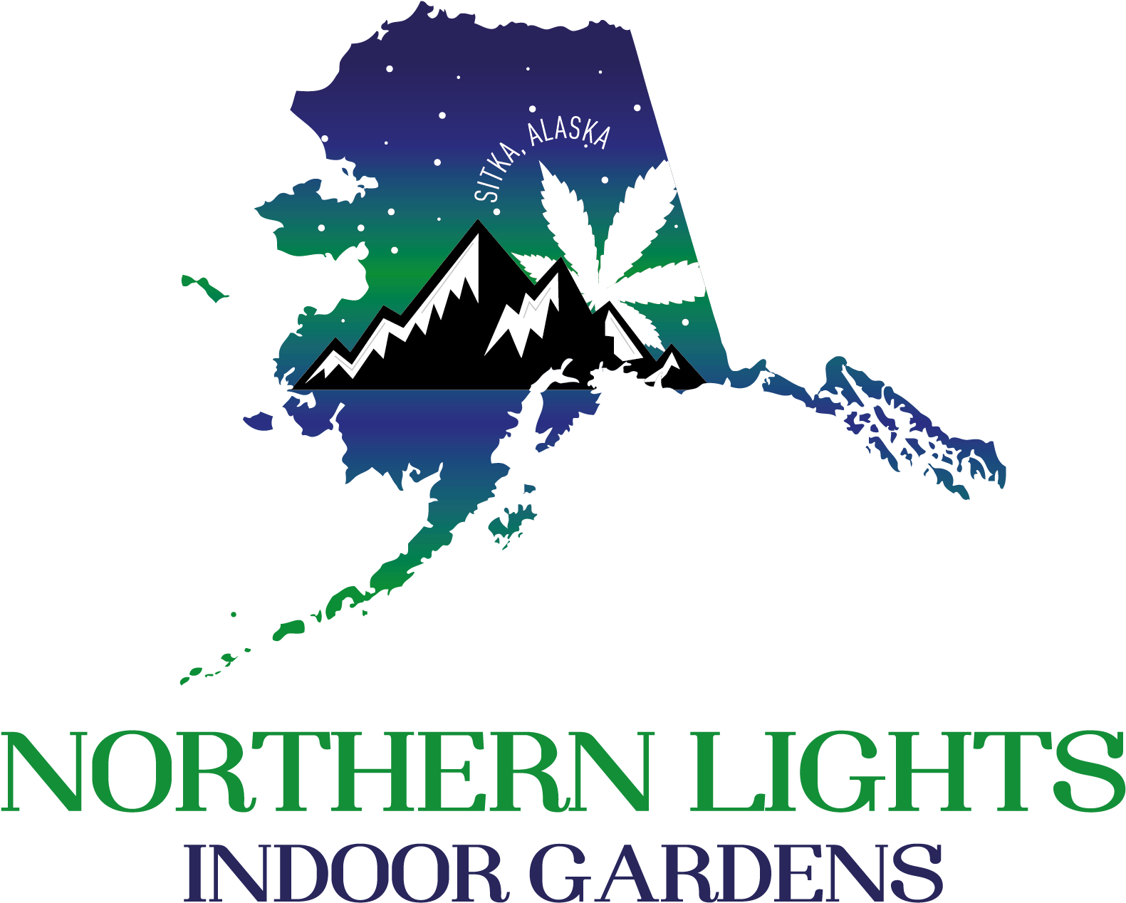 Northern Lights Indoor Gardens - Alaska Flag Transparent (1800x1451), Png Download