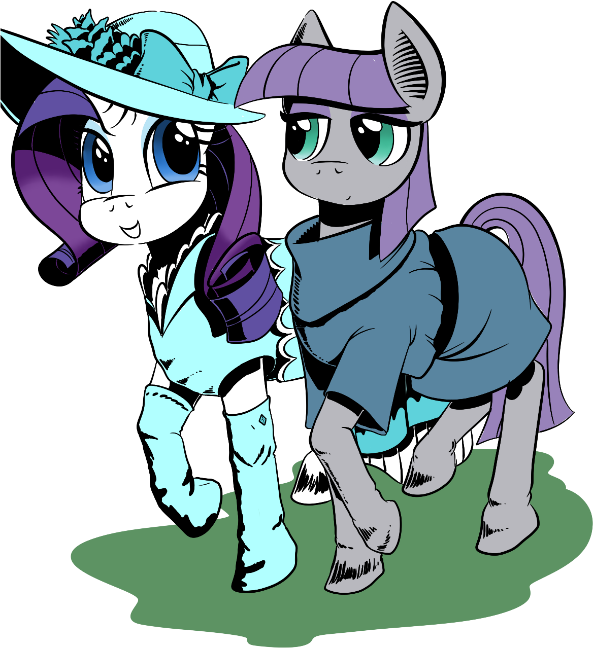 Color Rarity And Maud - Cartoon (1169x1653), Png Download