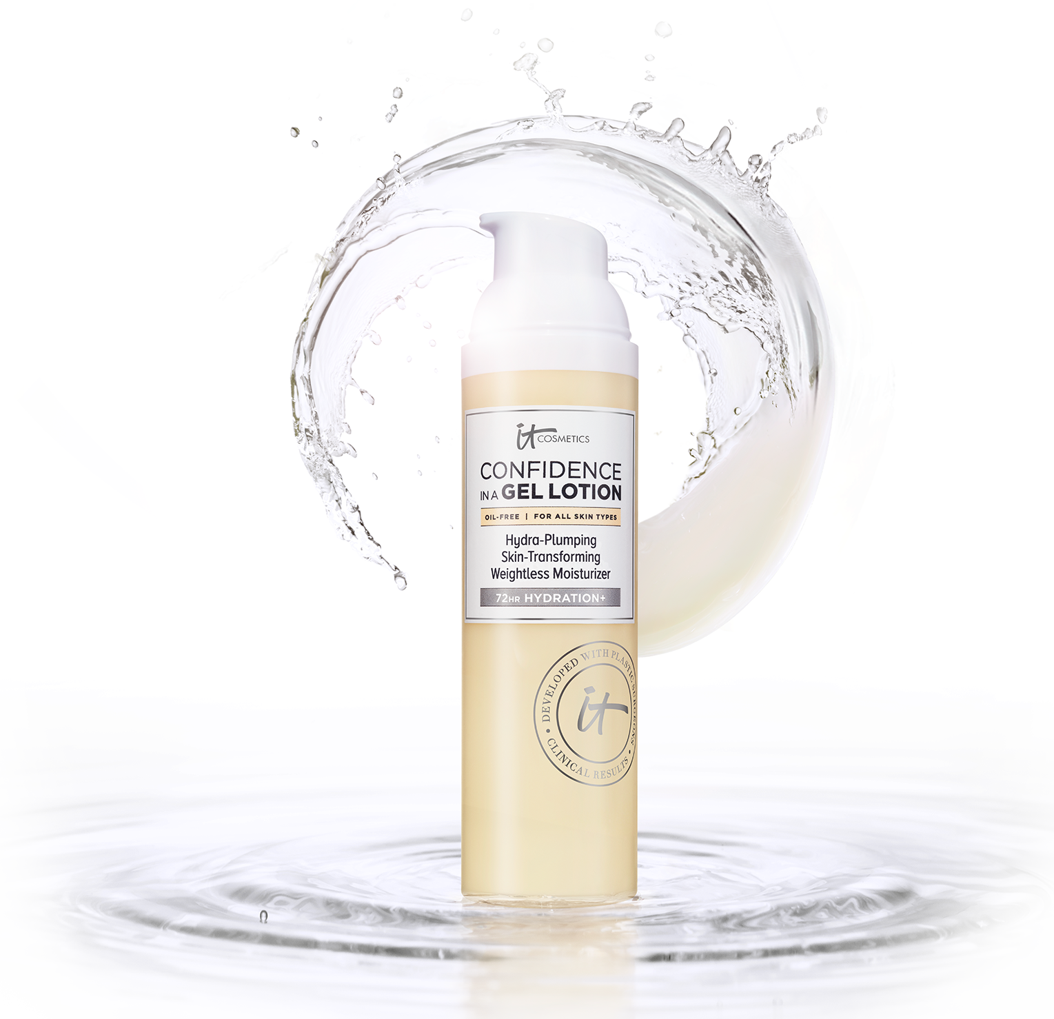 Confidence In A Gel Lotion - Cosmetics (1529x1478), Png Download