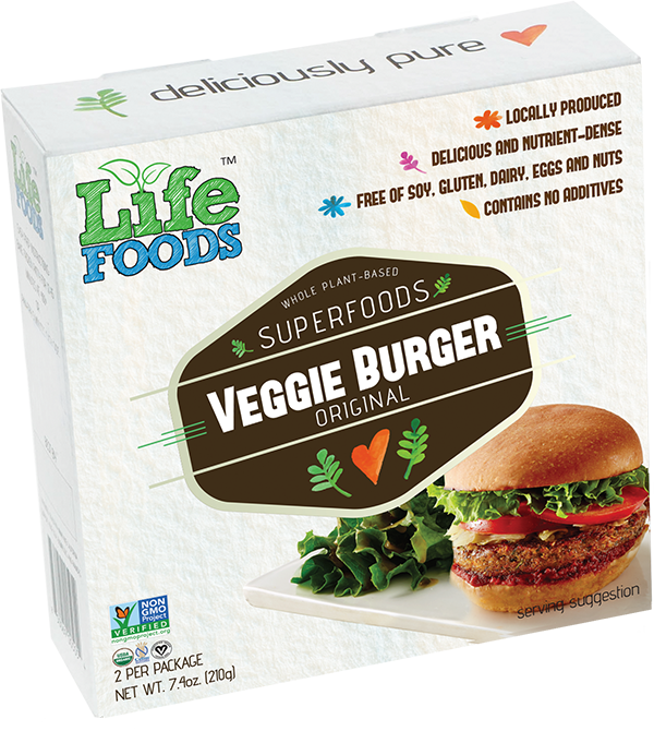 Superfoods Veggie Burger - Life Foods Veggie Burger (600x670), Png Download