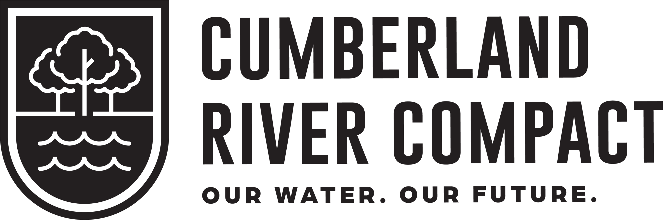 Cumberland River Compact - Black-and-white (2711x900), Png Download