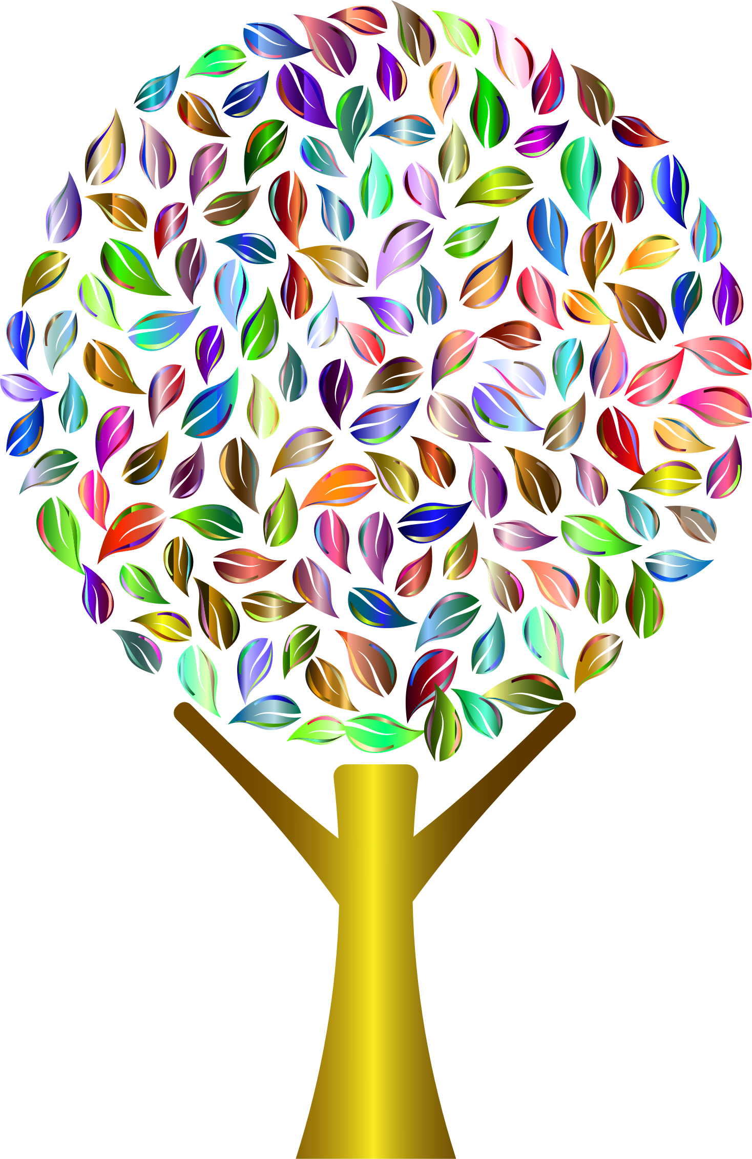This Free Icons Png Design Of Prismatic Abstract Tree (1468x2264), Png Download