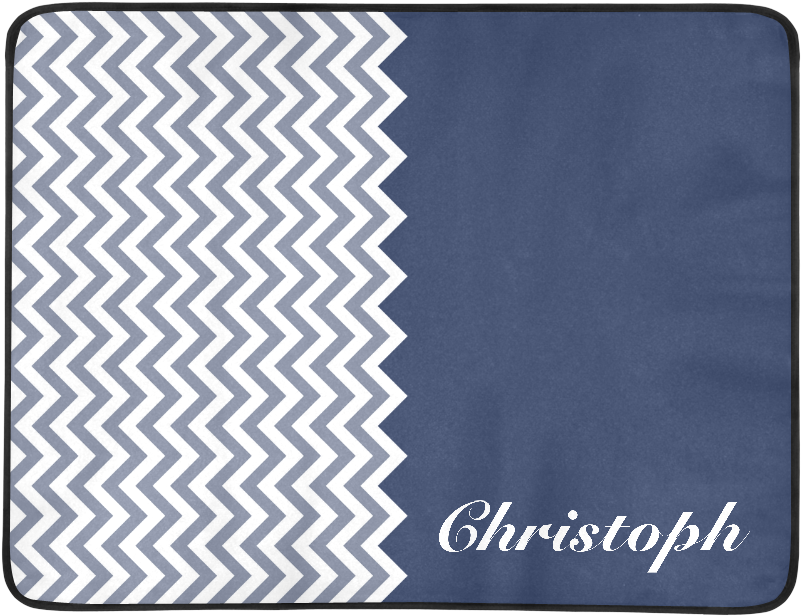 Hipster Zigzag Chevron Pattern White Color Blue Your - Bedding (1000x1000), Png Download
