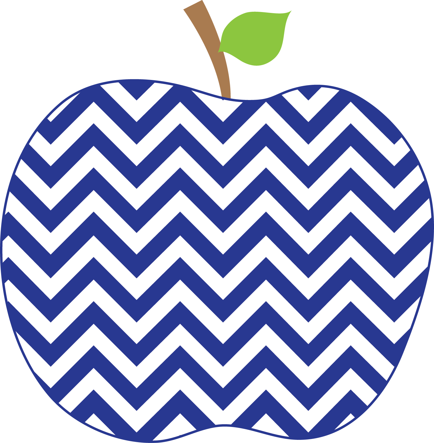 Vandenend's Class Blog - Green Chevron Apple Clipart (1516x1546), Png Download