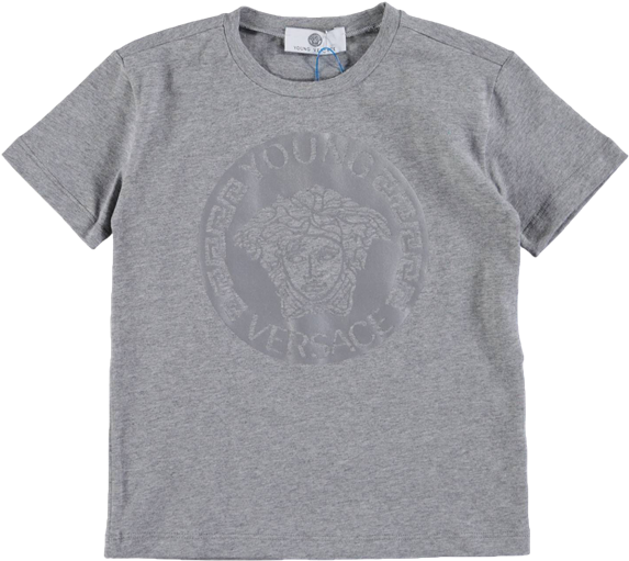 Picture Of Short Sleeved Medusa Logo T-shirt Grey - Active Shirt (600x600), Png Download