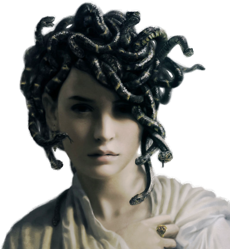 Lanetli̇ Güzelli̇k Medusa - Women With Snake Hair (900x900), Png Download