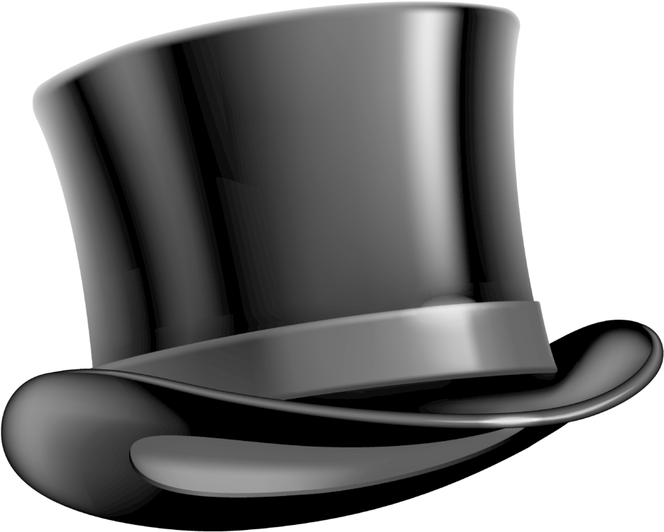 Top Hat Clipart Butterfly - Top Hat Clipart No Background (1024x837), Png Download