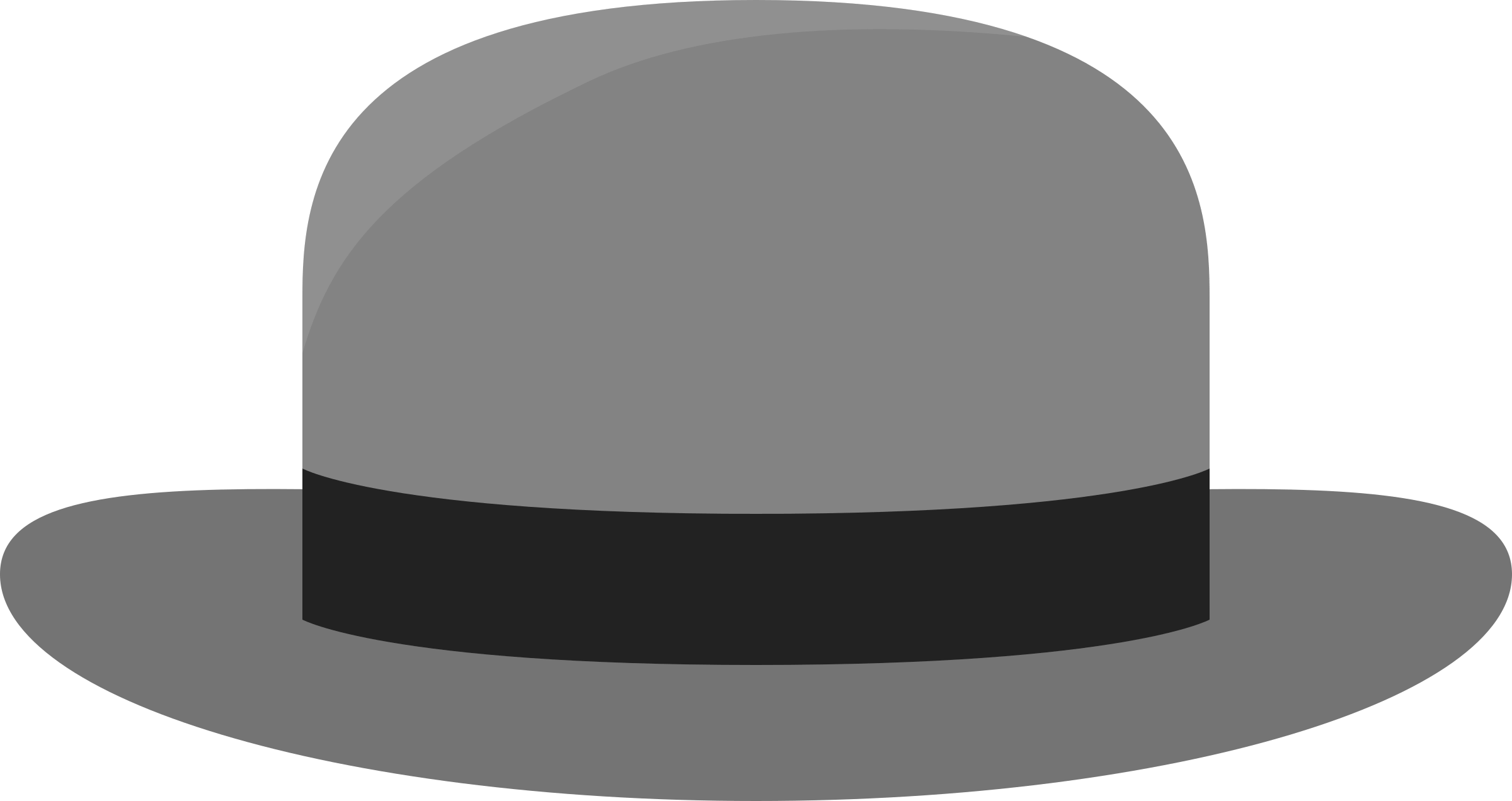 Bowler Hat Vector Clipart - Bowler Hat Clipart (2400x1272), Png Download