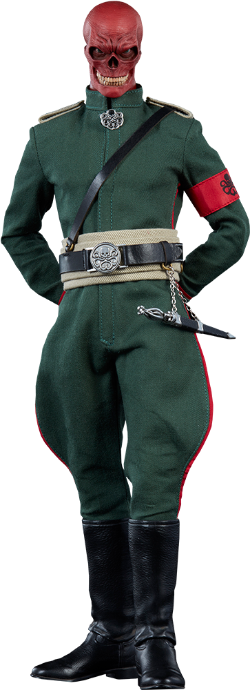 Red Skull 1/6th Scale Action Figure - Military Uniform (480x1000), Png Download