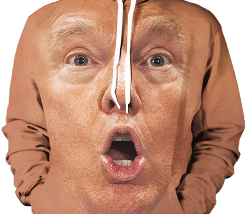 Donald Trump Shocked Face Hoodie All Over Print Apparel - Donald Trump Kissing Kim Jong (1368x855), Png Download