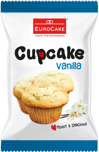 Eurocake Cupcake Vanilla - Muffin (555x555), Png Download