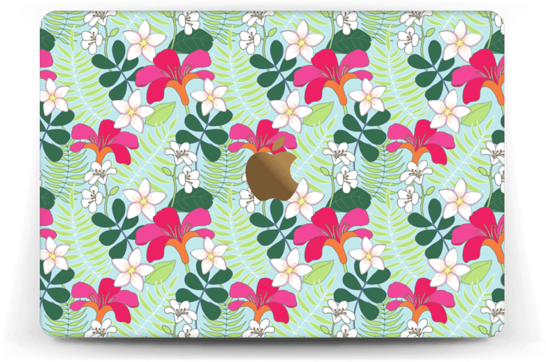Tropical Flowers Skin Macbook 12” - Coin Purse (800x563), Png Download