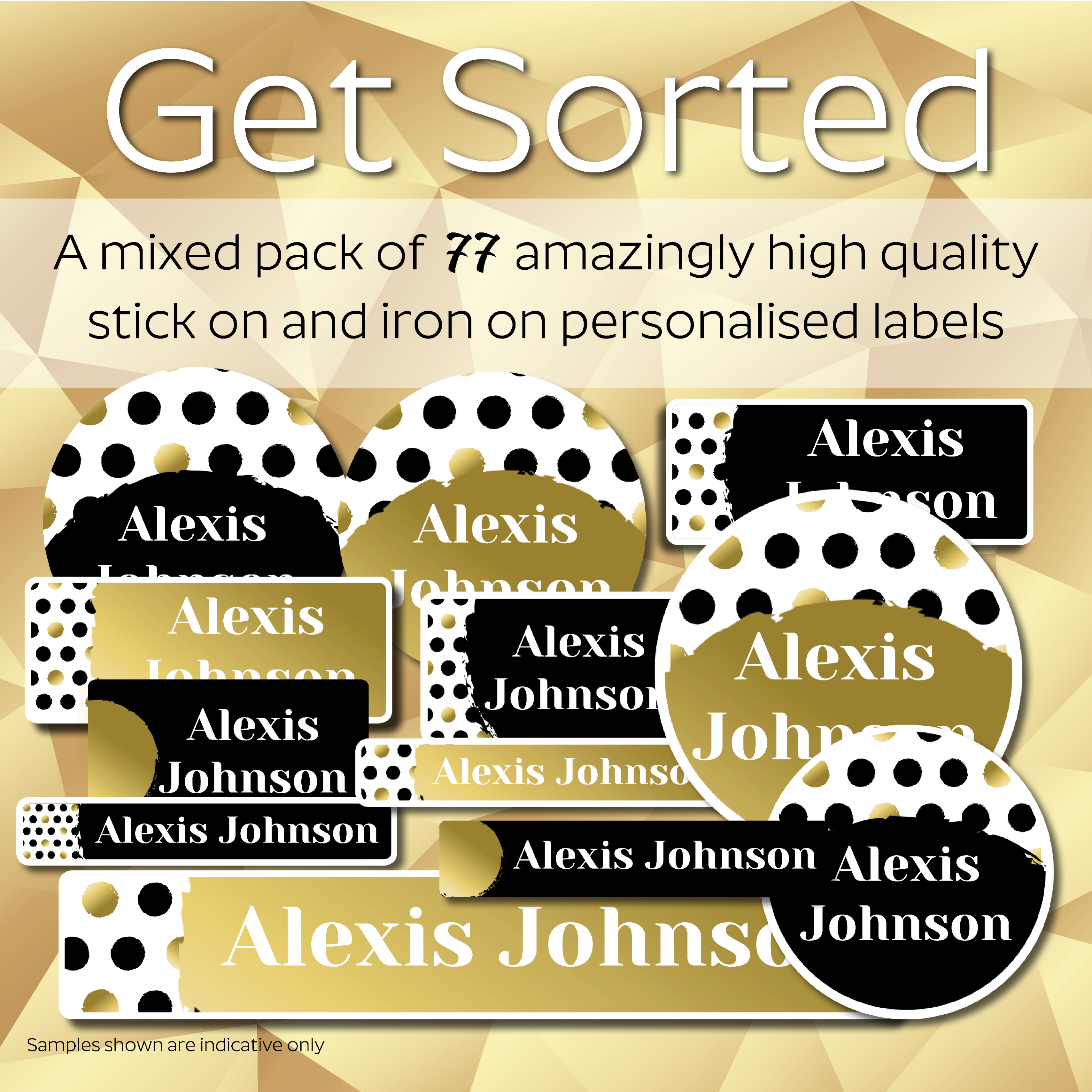 Personalised Name Labels And Stickers (3417x3417), Png Download