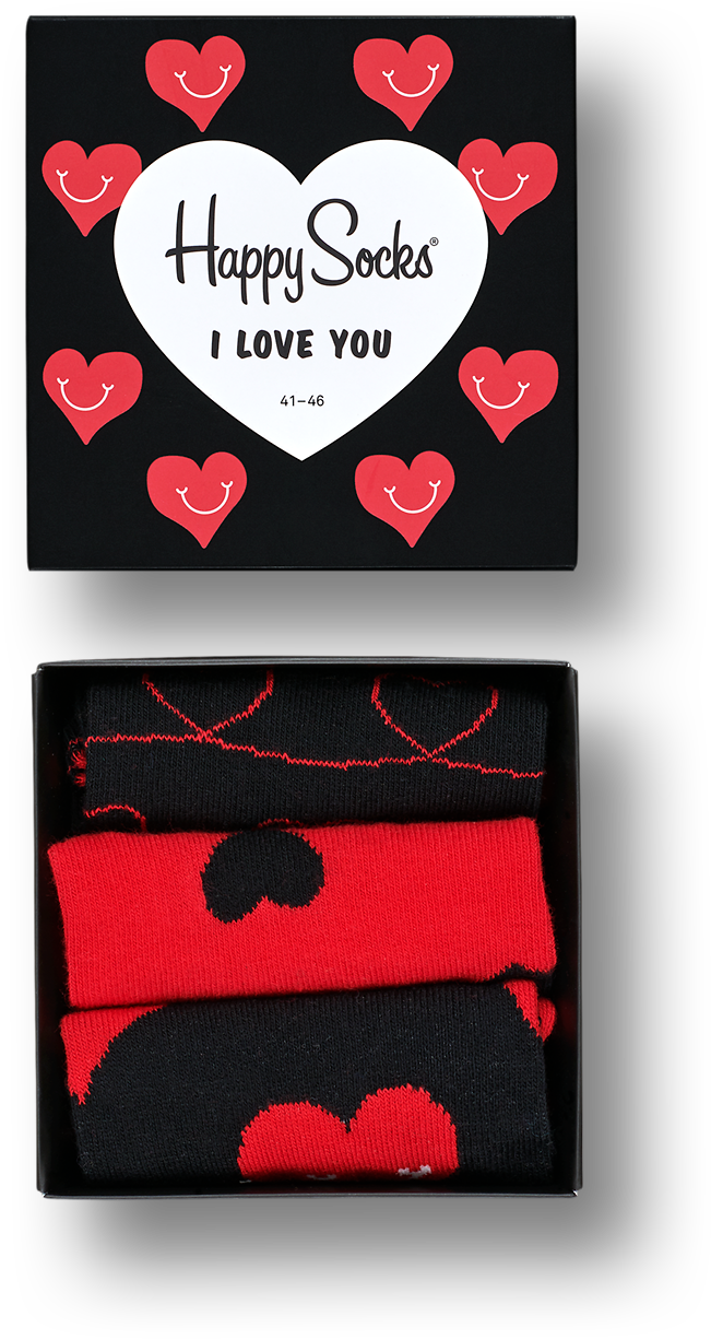 I Love You Gift Box - Happy Socks (1460x1600), Png Download