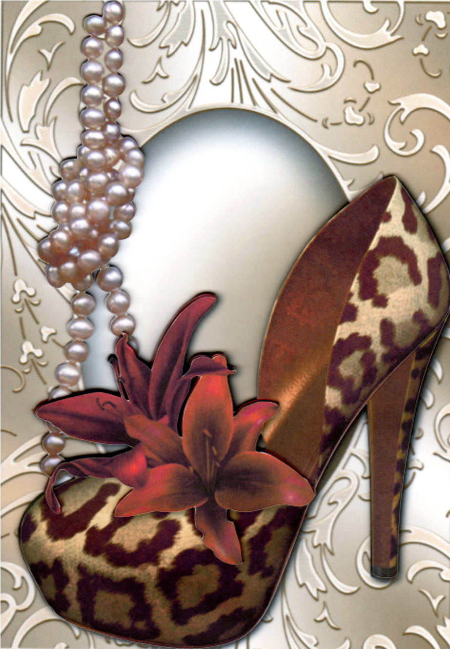 Leopard Print Shoe With Orchid - Basic Pump (1140x1343), Png Download