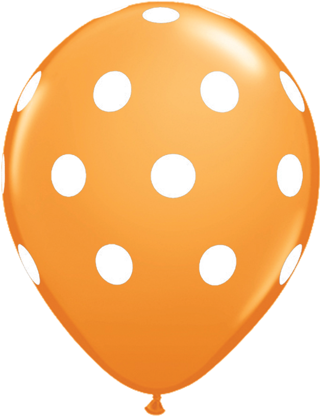 Orange Polka Dots 12" Balloon - Pink Polka Dot Balloons (1024x873), Png Download