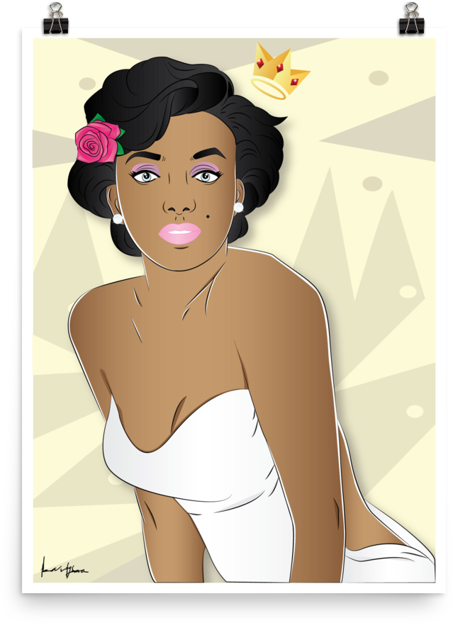 Marilyn Monroe - Cartoon (1000x1000), Png Download