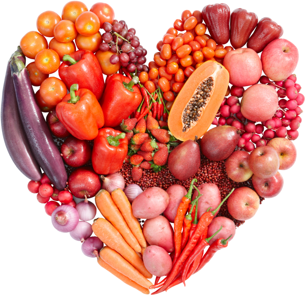 Heart From Vegetables - Happy Valentines Day Healthy (866x650), Png Download