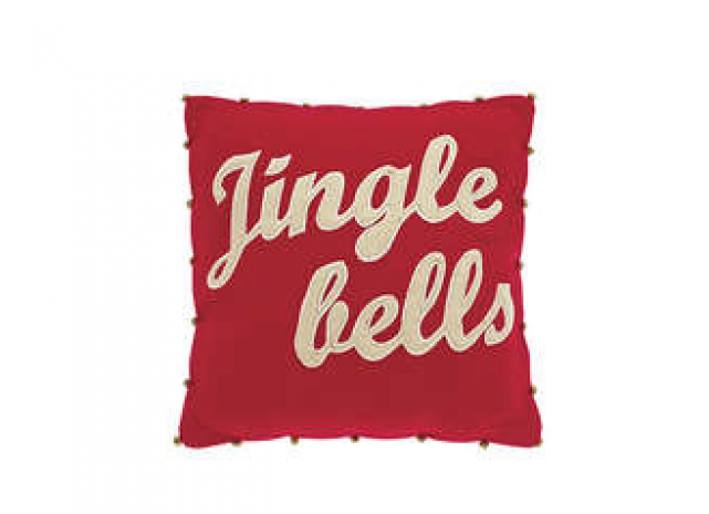 Jingle Bells Cushion - Cushion (640x640), Png Download