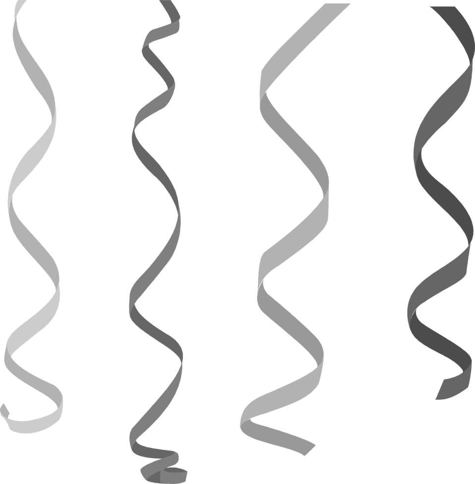 Silver Streamers Cliparts Free Download Clip Art - Silver Streamers Transparent Background (958x977), Png Download