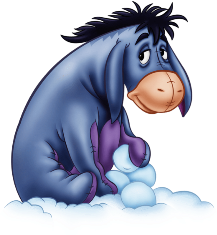 Free Png Download Eeyore With Snowballscartoon Clipart - Winnie The Pooh Winter Png (850x818), Png Download