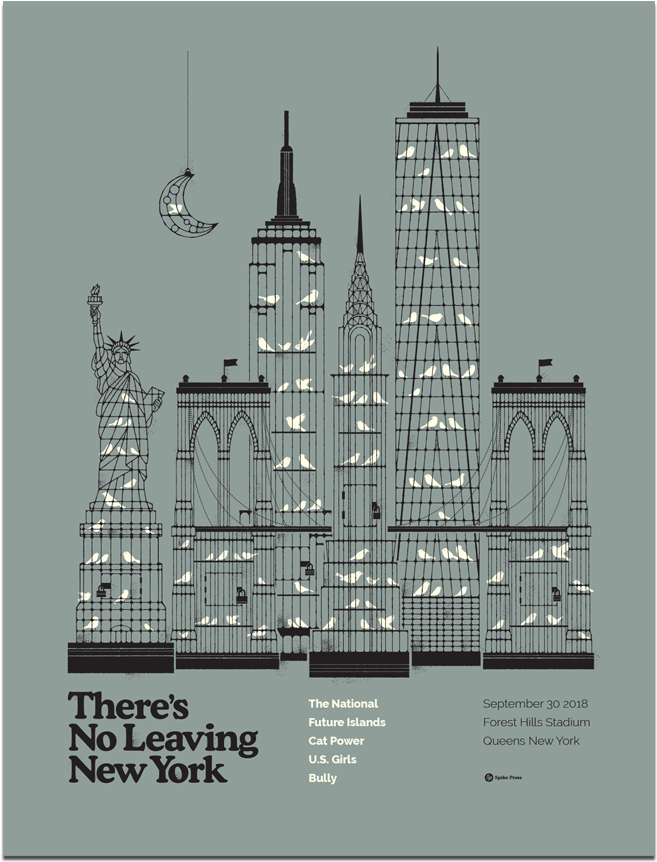 The Nationalnew York City Forest Hills Poster September - National No Leaving New York Poster (1140x975), Png Download