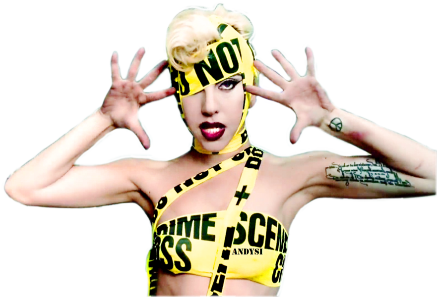 Share This Image - Lady Gaga Police Tape (881x600), Png Download