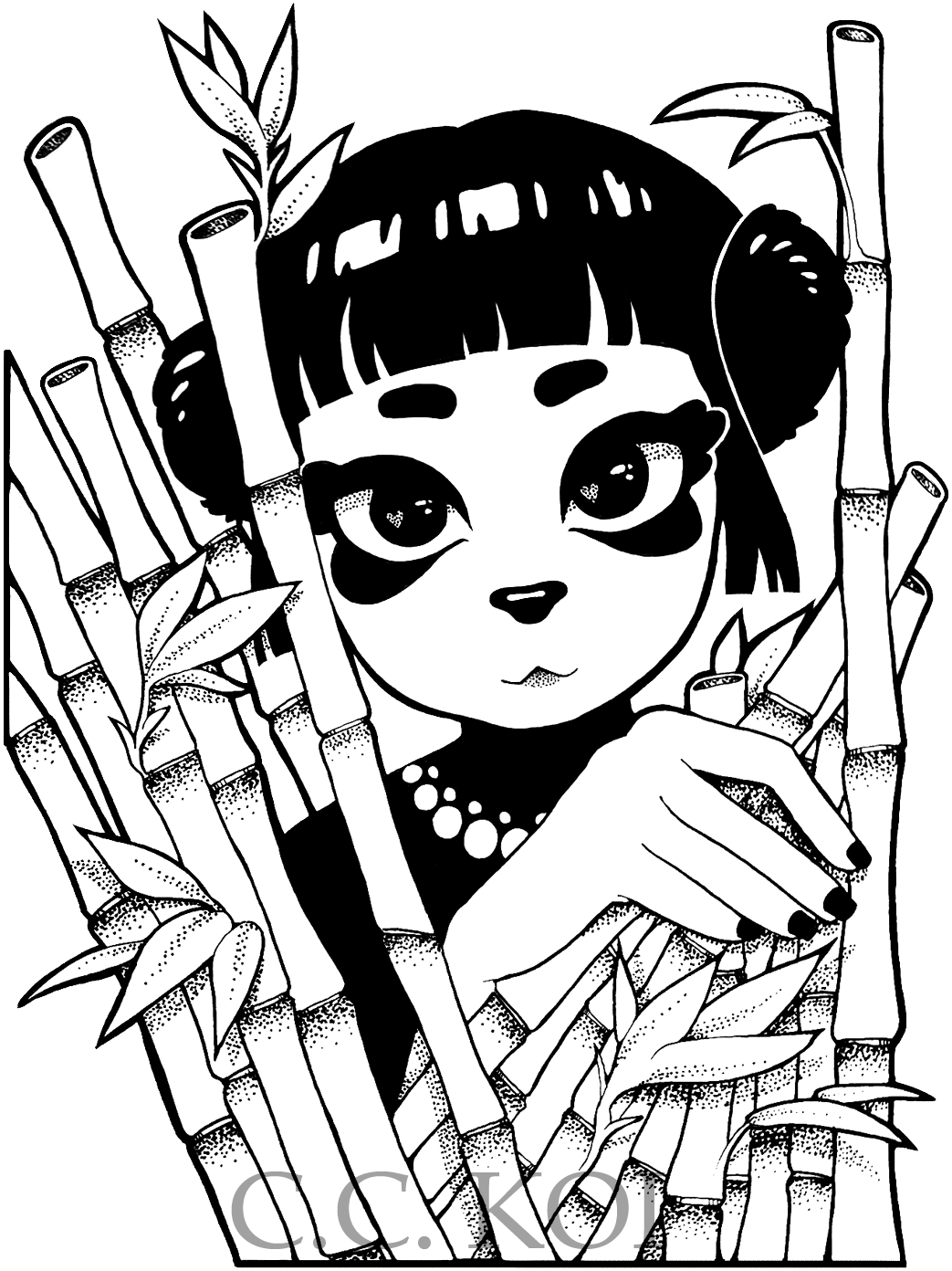 Panda C Koi Art Pinterest And - Illustration (1043x1392), Png Download