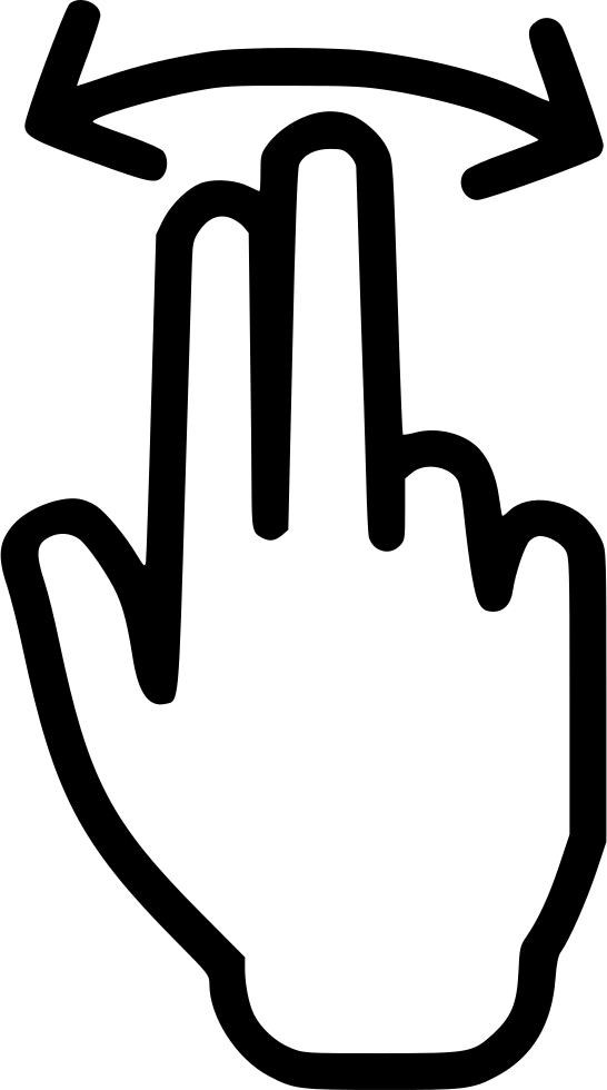 Swap Clipart Double Arrow - Finger Swap Png (546x980), Png Download