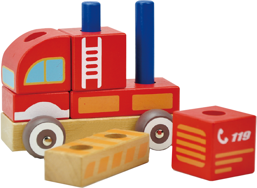 Fire Truck - Push & Pull Toy (906x792), Png Download