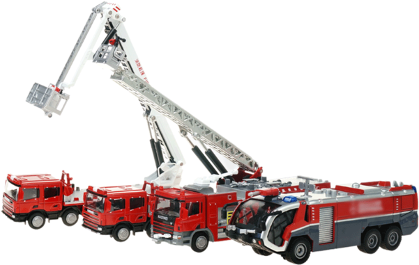 Kaidiwei Water Tank Ladder Ascends 119 Fire Truck Toy - Fire Apparatus (600x600), Png Download