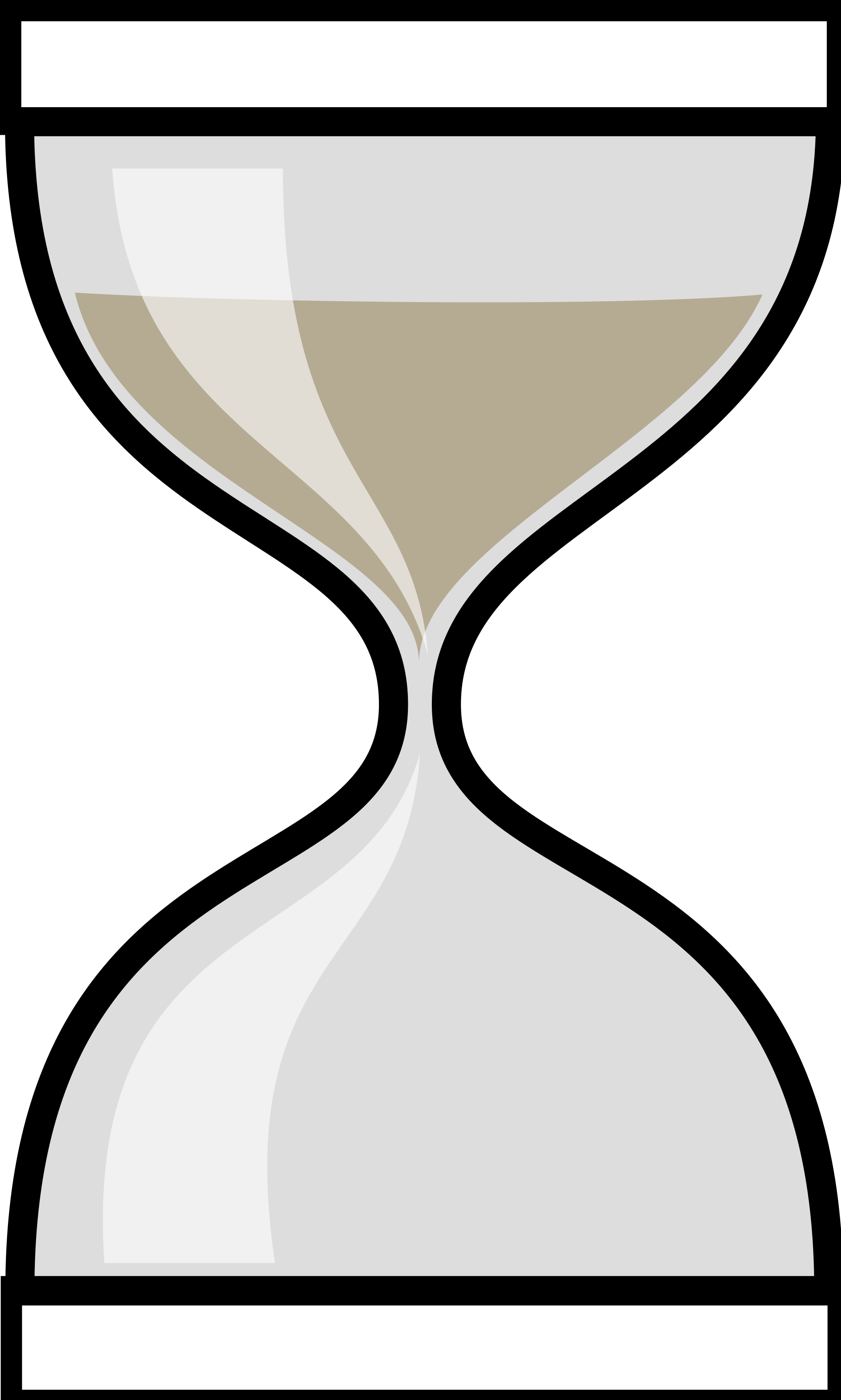Clipart Transparent Library File Greenhourglass Up - Hour Glass 2d (2000x3333), Png Download