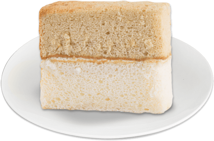 Chiffon Cake Slice - Red Ribbon Cake Slice (745x485), Png Download