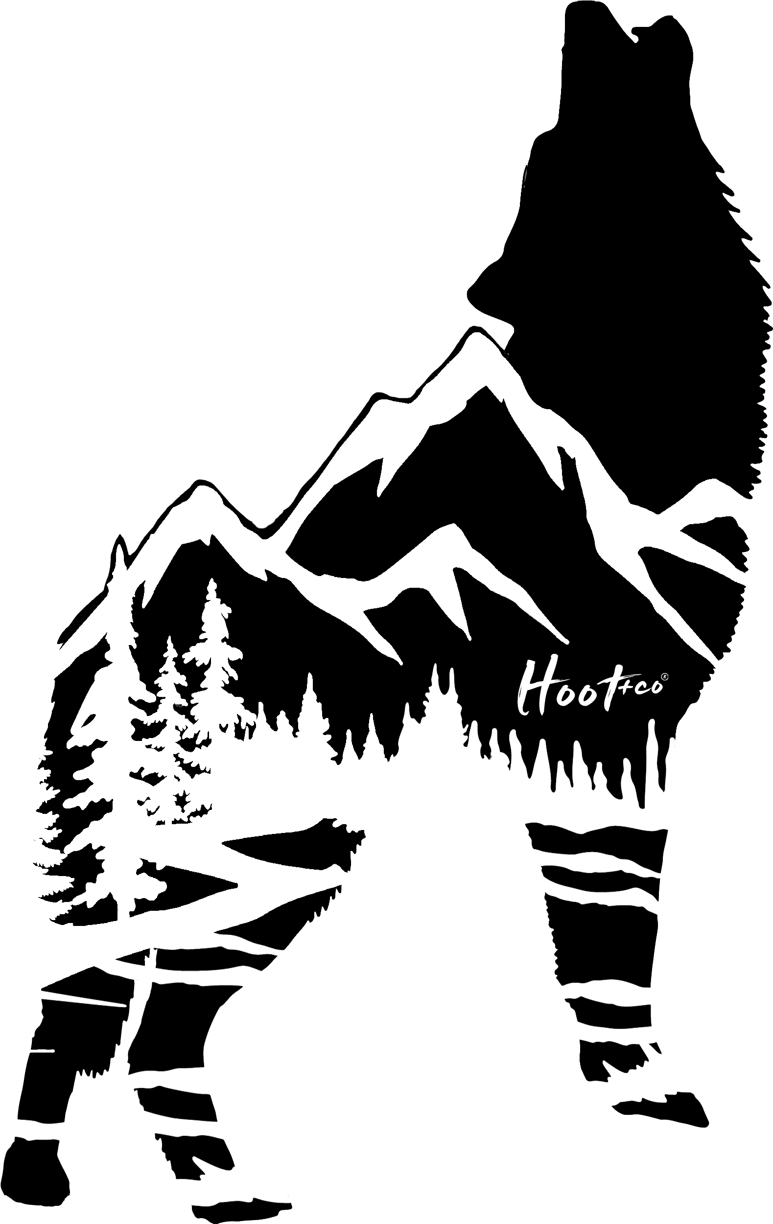 Howling Wolf Hoodie - Illustration (2500x2500), Png Download