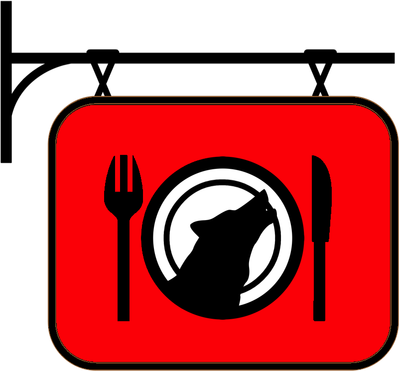 At The Door, Berry And Her Family Could Hear Strange - Black And White Free Clipart Restaurant (800x800), Png Download