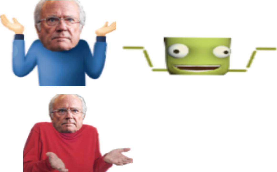 Been Screwing Around With Different Shrug Emotes Which - Cartoon (1280x720), Png Download